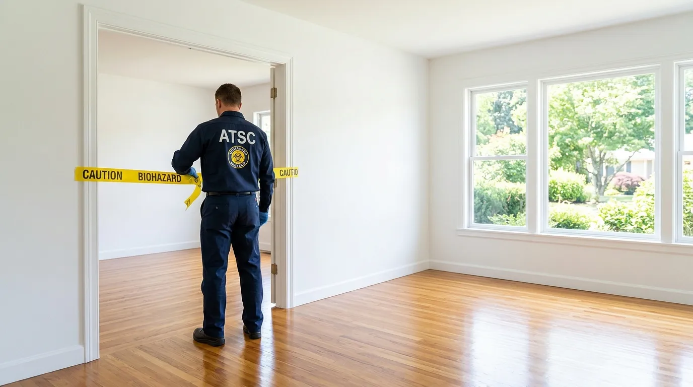 Certified biohazard cleanup crew performing Trauma Scene Cleanup in Rowlett